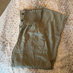 Vici Green Linen Pants